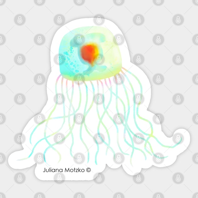 Immortal Jellyfish Sticker by julianamotzko